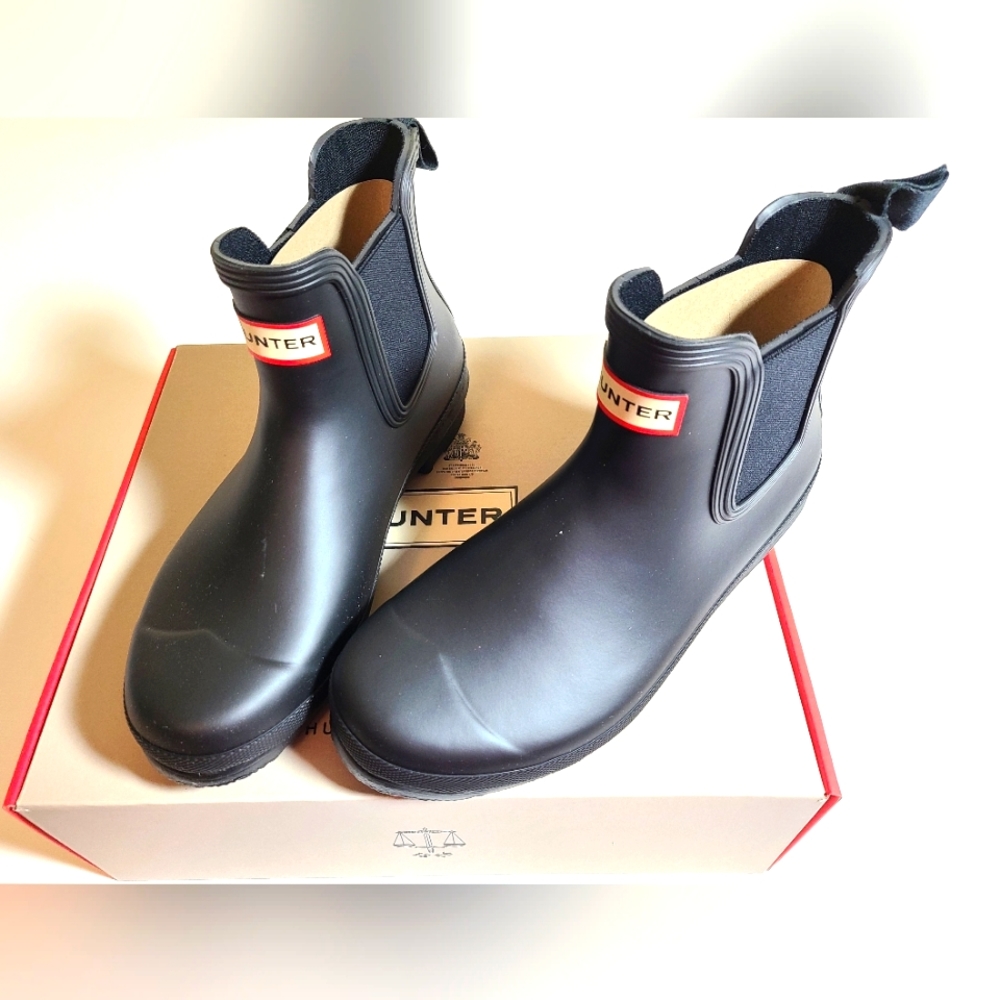 Hunter Boots Original Chelsea Black Women's 7